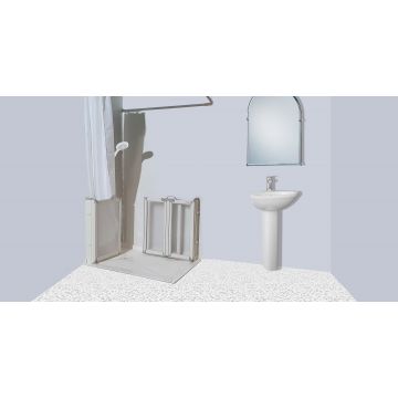 Half Height Door Only comes with Curtain, No Tray 900 x 900 Corner Doors