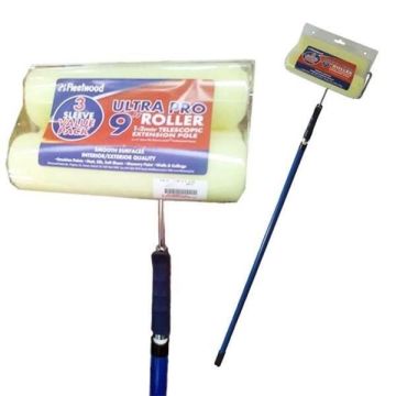 Fleetwood Ultra Pro Roller Frame 9" with 3 Sleeves & Extension Handle