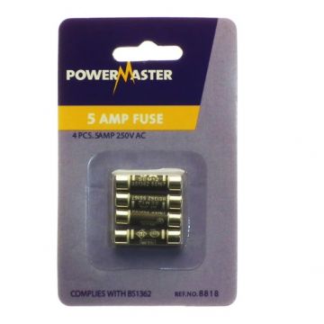 Plugtop Fuse 5 Amp 4/Card 1521-02