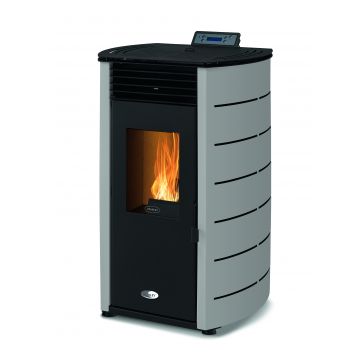 SOLIS Pellet Stove K100 8kW Grey Panels comes with Commissioning