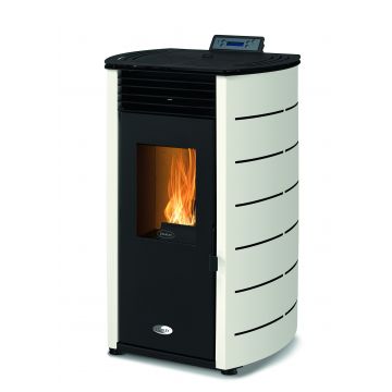 SOLIS Pellet Stove K100 8kW White Panels comes with Commissioning