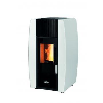 SOLIS Pellet Stove K300 8kW White Panels comes with Commissioning