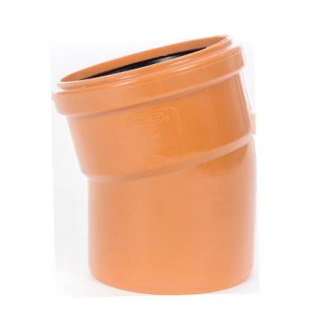 Sewer 160mm x 15deg Short Radius Bend Single Socket