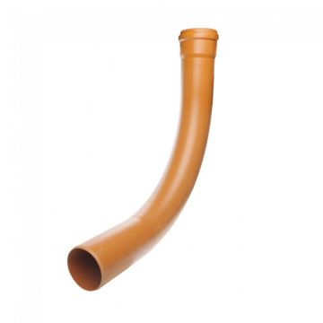 Sewer 110mm x 90deg Long Radius Bend Single Socket