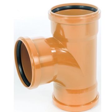 Sewer 160 x 160mm x 90deg Tee Branch Triple Socket