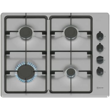 Neff N 30 60cm Built-in 4-Burner Gas Hob - Stainless Steel | T26BKP6N0