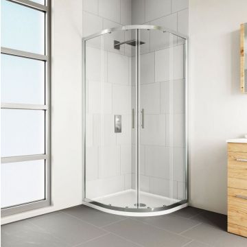 Verve Quadrant Shower Door 900mm Silver