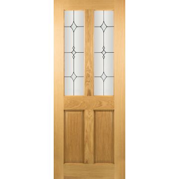 Seadec Oak Waterford Clear Glass Door 6'8 x 2'8