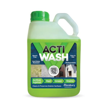 Actiwash Domestic Biocide - Red and Green Algae, Mould, Fungi Remover - 5 Litre | ACTID5L