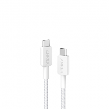 Anker 322 USB-C to USB-C Braided Charging Cable - White | A81F5G21