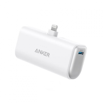 Anker 621 12W Nano Built in Lightning Power Bank 5,000mah - White | A1645G21