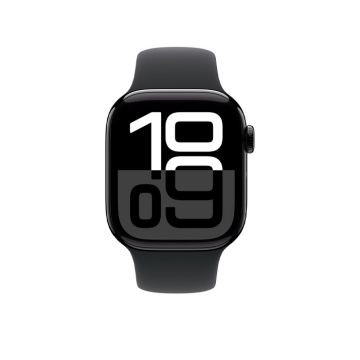 Apple Smartwatch Series 10 GPS 42mm Jet Black Aluminium Case with Black Sport Band - S/M | MWWE3QA/A