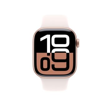 Apple Smartwatch Series 10 GPS 42mm Rose Gold Aluminium Case with Light Blush Sport Band - S/M | MWWH3QA/A