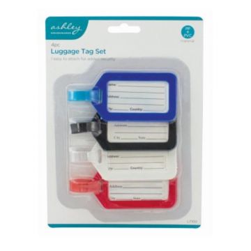 Ashley 4pc Luggage Tag Set