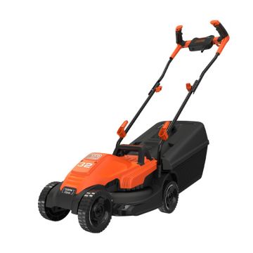 Black & Decker 32cm 1200W Electric Lawnmower with Ergonomic Handle - Orange | BEMW451BH-GB 