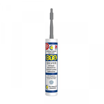 CT1 Unique Sealant & Construction Multi-Purpose Adhesive - Silver | 290ml