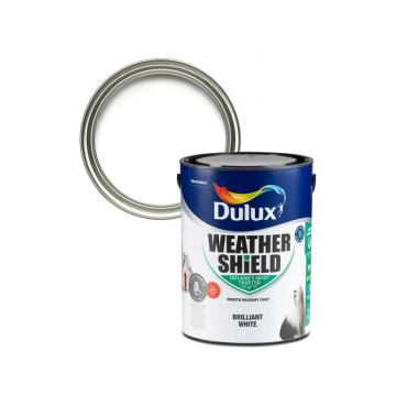 Dulux Weathershield 5L Pure Brilliant White Paint | 5084687