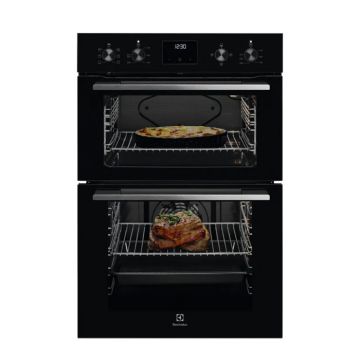 Electrolux 60cm Built-In Electric Double Oven - Black | KDFGE40TK
