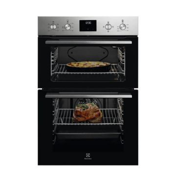 Electrolux 60cm Built-In Electric Double Oven - Stainless Steel | KDFGE40TX