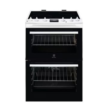 Electrolux Series 500 60cm Freestanding Electric Cooker - White & Black | LKR655200W