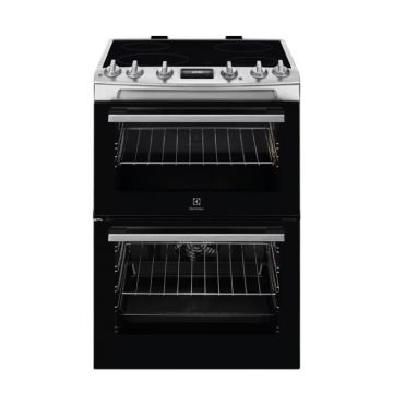 Electrolux Series 500 60cm Freestanding Electric Cooker - Black & Stainless Steel | LKR655200X