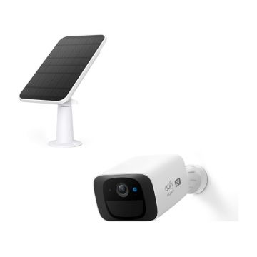 Eufy C210 2K Security Camera with Solar Panel - White | E8B00324