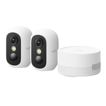 Eufy eufyCam C35 2-Cam Kit with HomeBase Mini White | E811042A