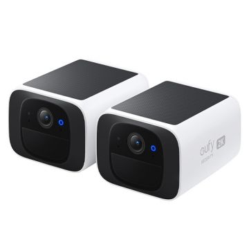 Eufy Solocam S220 2 Camera Pack With Solar Panels - White & Black | E8134321