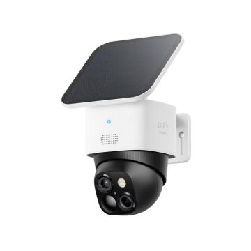 Eufy SoloCam S340 Dual Lens Outdoor Security Camera with Solar Panel - Black & White | T81703W1