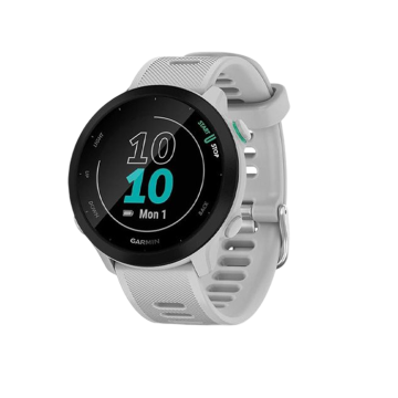 Garmin Forerunner 55 GPS Running Smart Fitness Watch - Whitestone | 49-GAR-010-02562-11 