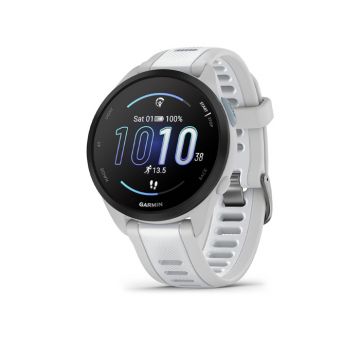 Garmin Forerunner 165 Music Running Smart Watch - Grey & Whitestone | 49-GAR-010-02863-31