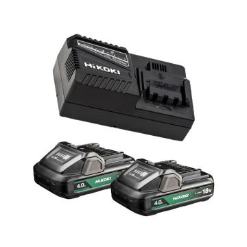 HiKOKI 18V Battery Kit with 2 x 4.0ah Batteries & Charger | UC18YFSL/JEZ