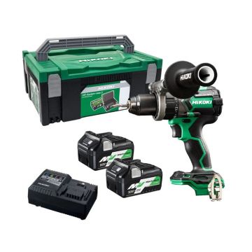 HiKOKI 18V Brushless Combi Drill with 2 x 5.0Ah MultiVolt Batteries & Charger | DV18DC/JRZ