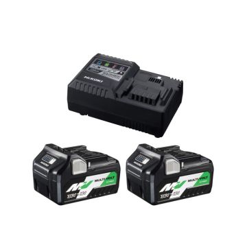 HiKOKI Multivolt 36V 2.5Ah/18V 5.0Ah Li-Ion Battery Pack with 2 x Batteries & Charger | UC18YSL/JHZ