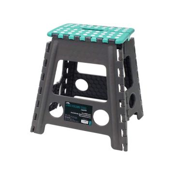 JVL Large Folding Step Stool Chair - Grey | 20-081GY