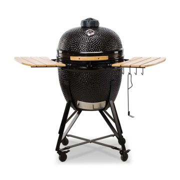 Kamado Bono Grande 23" Ceramic Charcoal BBQ Grill - Black | TQ0023ALLIN