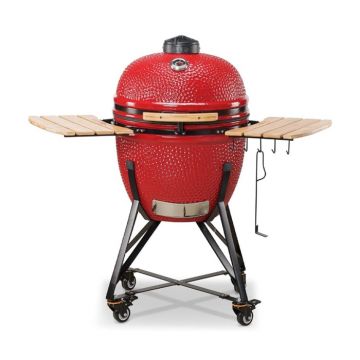 Kamado Bono Grande 23" Ceramic Charcoal BBQ Grill - Red | TQ0023RED