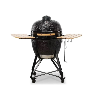 Kamado Bono Grande 23" Ceramic Charcoal BBQ Grill - Black | TQ0023ALLIN