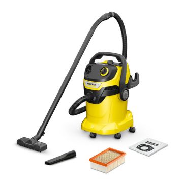 Karcher WD 5 1100w 25l Wet & Dry Vacuum - Yellow | 1.628-302.0