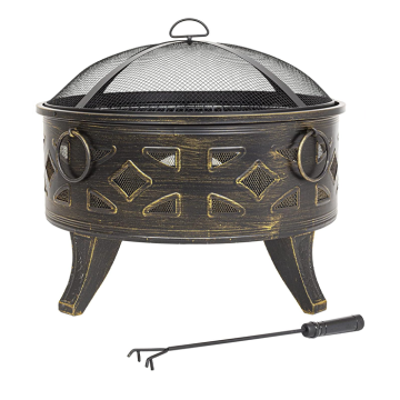 La Hacienda Outdoor Diamond Fire Pit BBQ With Cook Grill | 58091