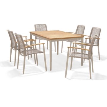 LifeStyle Gardens Topaz 6-Seat Outdoor Dining Set