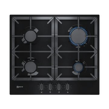 NEFF 60cm 4 Burner Built-In Gas Hob - Black | T26DS49S0