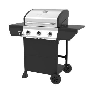 Nexgrill 3-Burner Gas Grill BBQ with Side Shelves - Black & Silver |. 720-0925S
