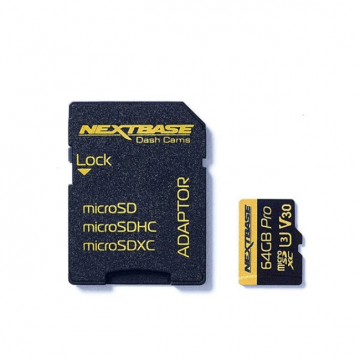 Nextbase Dashcam 64GB U3 MicroSD Card and Adapter| NBDVRS2SD64GBU3