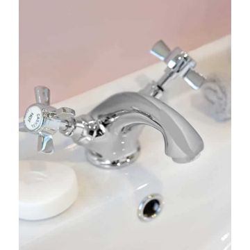 Cashel Mono Basin Mixer & Waste Chrome Plated | CTHEBM