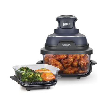 Ninja CRISPi 4-in-1 Portable Glass Air Fryer Cooking System - Cyber Space Blue | FN101UKGY