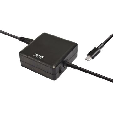 Port Connect 65W USB Type-C UK Power Adapter Replacement Laptop Phone Tablet Charger | 900097-UK