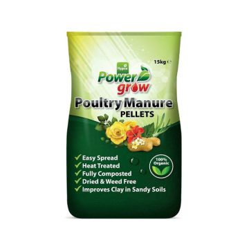Hygeia Powergrow 15kg Poultry Manure Pellets Poultry Manure