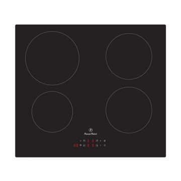 PowerPoint 4 Zone Touch Control Frameless Ceramic Hob - Black | P154CZTC/T