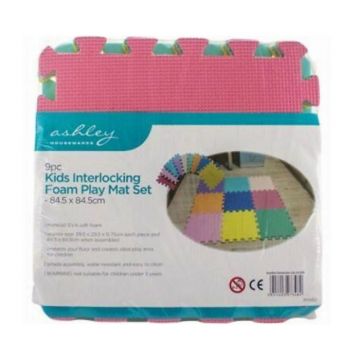 Redwood Leisure Ashley 9 Piece Interlocking Kids Foam Play Set - Multicolour | BB-FM152